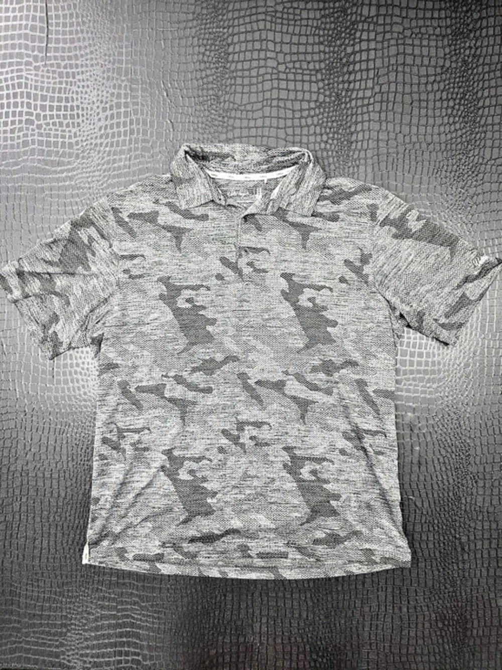 Walter Hagen 11 Majors Performance Golf Polo Grey Camo Size L